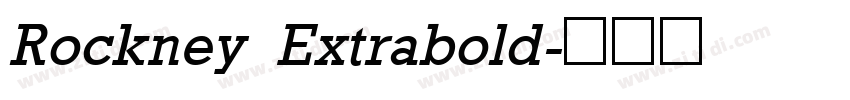 Rockney Extrabold字体转换